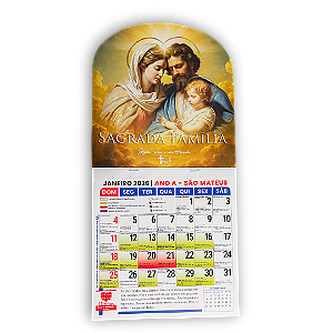 Calendário Católico 2026 - Sagrada Família