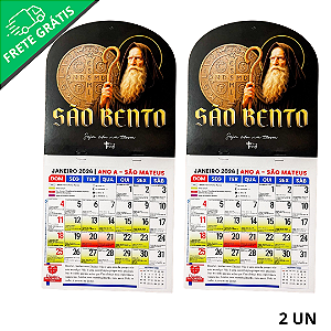 Kit com 2 calendário católico São Bento