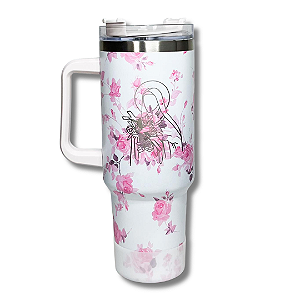 Copo Térmico Rosa de Santa Teresinha do Menino Jesus - 1,2L
