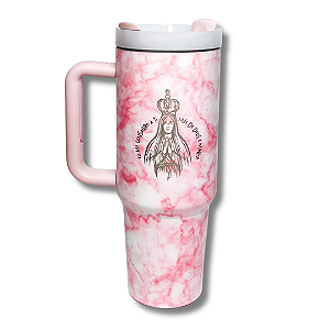 Copo Térmico Rosa Nossa Senhora de Fátima - 1,2L
