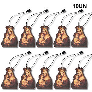 Kit 10 Aromatizante da Virgem Maria com Menino Jesus no Colo - Aroma Cereja