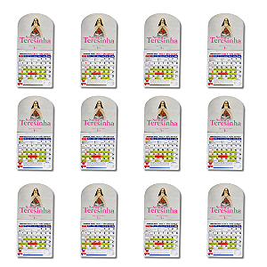 Kit com 12 Calendário de Santa Teresinha do Menino Jesus 2026 - Atacado
