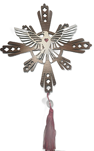 Adorno de porta ou parede Espirito Santo mdf