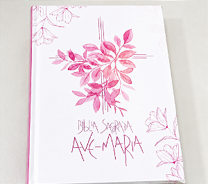 Biblia Sagrada Ave Maria capa rosa