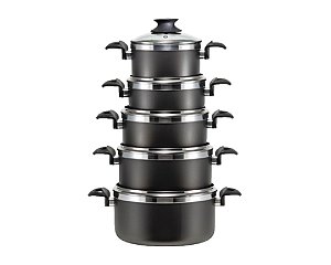 Conjunto de Caçarola Prestige Plus Tampas de Vidro