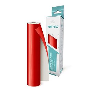 Adesivo Vinil Brilho Vermelho Puro Mimo - 23 cm x 2,5 m