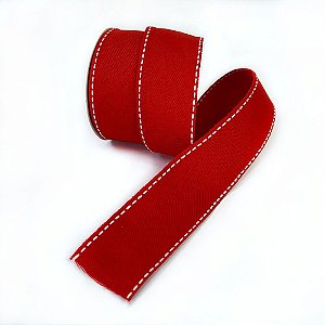 FITA PESPONTADA n.09 - 10M - 38 mm - VERMELHO