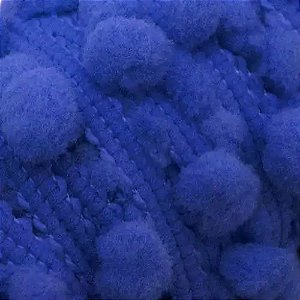 Fita Vivo de Pompom  - 1m x 12mm - B41-AZUL ROYAL