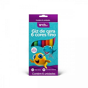 GIZ DE CERA 6 CORES FINO - 1 CX