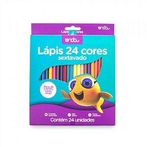 LAPIS 24 CORES SEXTAVADO - 1 CX