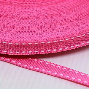 FITA PESPONTADA 10MM COM 5M - ROSA