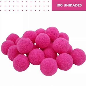 POMPOM POLIESTER 14mm - PINK 312 - 100 und