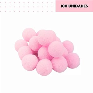 POMPOM POLIESTER 14mm - ROSA 132 - 100 und
