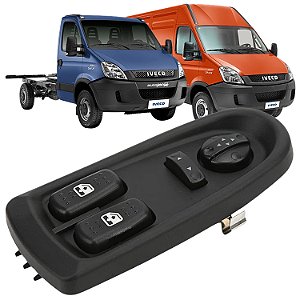 Botão Vidro Elétrico Iveco Daily 2012 a 2018 - Lado Esquerdo com Retrovisor  Elétrico