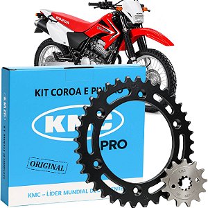 Kit Coroa Pinhão XR250 Tornado 2001 a 2008 Aço 1045 KMC PRO