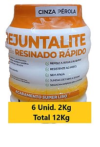 REJUNTALITE RESINADO CINZA PEROLA 6x2KG