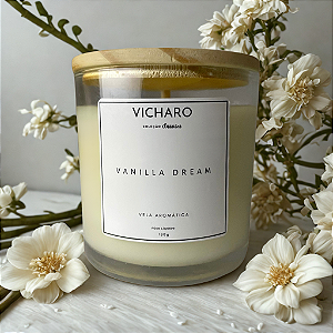 Vela Aromática de Cera Vegetal - 180g - VANILLA DREAM