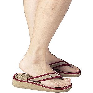 Chinelo de Dedo Anabela Classic para Esporão e Fascite Plantar Mundoflex - Vinho