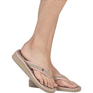 Chinelo de Dedo Anabela Classic para Esporão e Fascite Plantar Mundoflex - Rose Gold