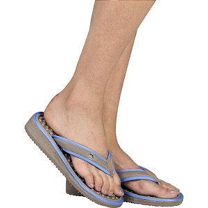 Chinelo Anabela Classic  Anatômico para Esporão e Fascite Plantar MundoFlex - Azul Provence