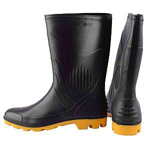 BOTA BORRACHA PT/AM 37 PEGA FORTE CL C/MEIA