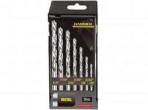 HAMMER JOGO BROCAS CONCRETO 5 PECAS (3-4-5-6-8MM) GYKBC5P