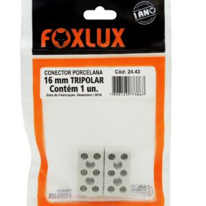 FOXLUX CONECTOR PORCELANA 16MM TRIPOLAR