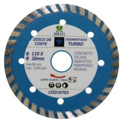 MELFI DISCO DIAMANTADO TURBO 110 X 20MM