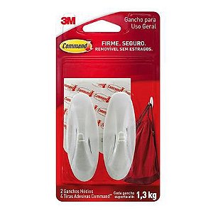 3M GANCHO COMMAND USO GERAL B MEDIO 1.3KG CM-647