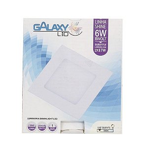 GALAXY LUMINARIA LED 06W EMBUTIR QUADRADA