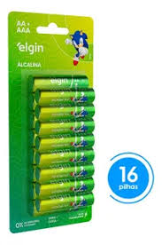 ELGIN PILHA AA + AAA ALCALINA C/16 8AA + 8AAA*