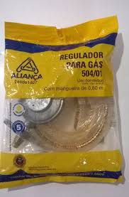 REGULADOR GAS ALIANCA C/MANGUEIRA 1.20MT 504/01