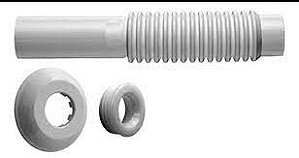 DELFLEX TUBO LIGACAO SANFONADO BRANCO C/SPUD