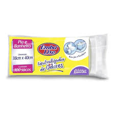 EMBALIXO SACO LIXO NEUTRALIZADOR DE ODORES LAVANDA PIA/BANHEIROS C/100 SACOS*