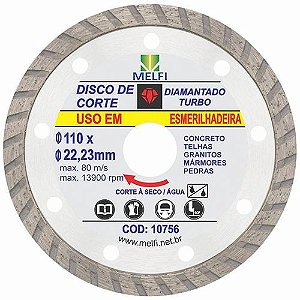 MELFI DISCO DIAM.TURBO 110 X 22MM (10756)*