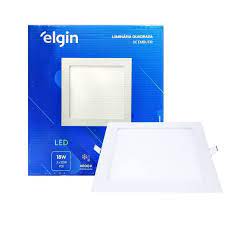 ELGIN LUMINARIA LED 18W 6500K EMBUTIR QUADRADA