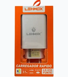 LEHMOX KIT CARREGADOR  P/CELULAR 3.1A TIPO-C LE-510-4*