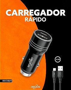 OBERON KIT CARREGADOR RAPIDO AUTOMOTIVO 10W OR-IC104/C*
