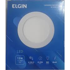 ELGIN LUMINARIA LED 12W 6500K EMBUTIR REDONDA