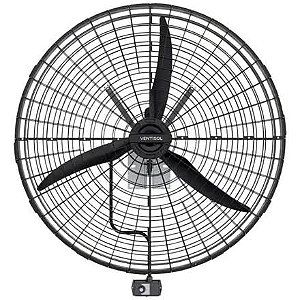 VENTISOL VENTILADOR PAREDE C 1MT GP VP1M2 3V 1/2CV PRETO 220V