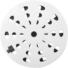 GRELHA PLASTICA REDONDA BRANCA C/FECHO 100MM