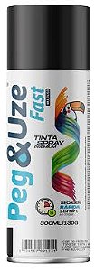 PEG&UZE FAST TINTA SPRAY ALTA TEMPERATURA PRETO FOSCO 300ML/130G