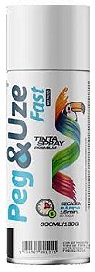 PEG&UZE FAST TINTA SPRAY USO GERAL BRANCO BRILHANTE 300ML/130G
