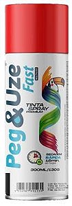 PEG&UZE FAST TINTA SPRAY USO GERAL VERMELHO 300ML/130G