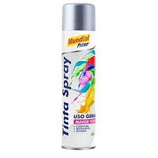 MUNDIAL PRIME TINTA SPRAY METALICA PRATA 400ML