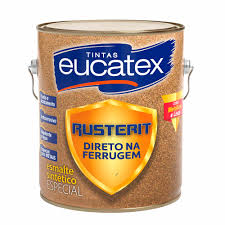 EUCATEX TINTA ESMALTE SINTETICO DIRETO NA FERRUGEM RUSTERIT 1/4  OURO LUX
