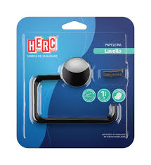 HERC PAPELEIRA LAVELLO PRETA/CROMADA (4082)