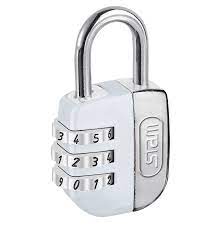 STAM CADEADO 25MM C/SEGREDO BRANCO MULTIUSO