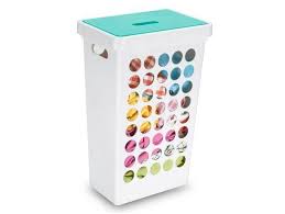 ARTHI CESTO DE ROUPAS QUADRADO C/TAMPA 43L (8165)