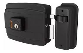 STAM FECHADURA ELETRICA 12V 40MM PRETO FOSCO (ABRE P/DENTRO)